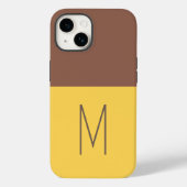 Coques Case-Mate iPhone Monogramme moderne initiale simple (Verso)