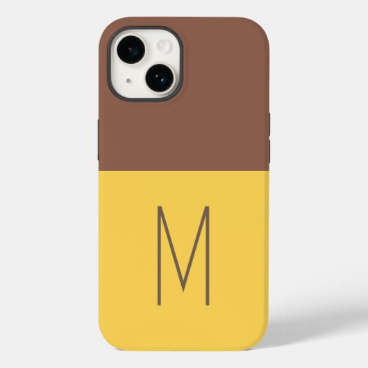 Coques Case-Mate iPhone Monogramme moderne initiale simple (Verso)