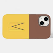 Coques Case-Mate iPhone Monogramme moderne initiale simple (Verso (horizontal))