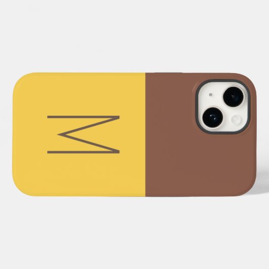Coques Case-Mate iPhone Monogramme moderne initiale simple (Verso (horizontal))