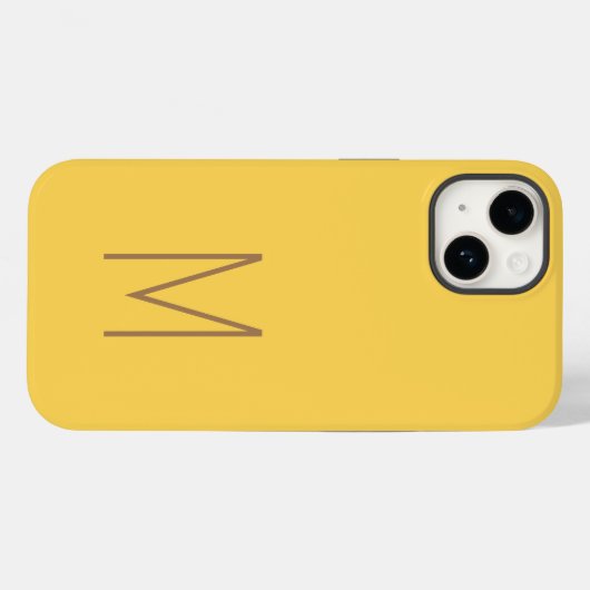 Coques Case-Mate iPhone Monogramme moderne initiale simple (Verso (horizontal))