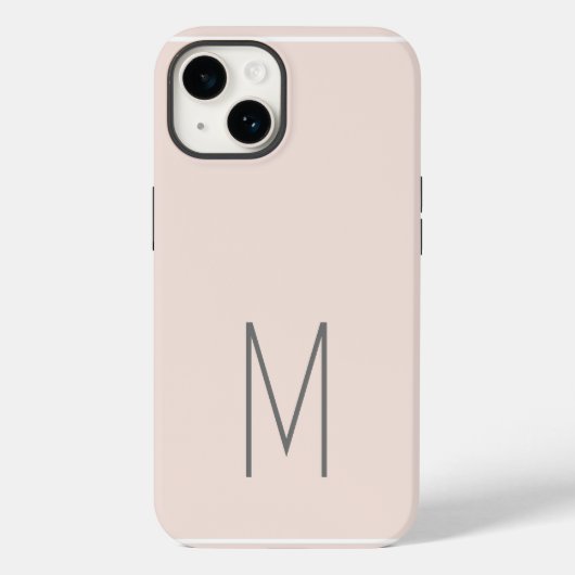 Coques Case-Mate iPhone Monogramme moderne initiale simple (Verso)