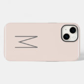 Coques Case-Mate iPhone Monogramme moderne initiale simple (Verso (horizontal))