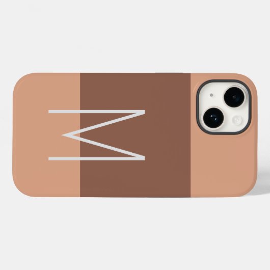 Coques Case-Mate iPhone Monogramme moderne initiale simple (Verso (horizontal))