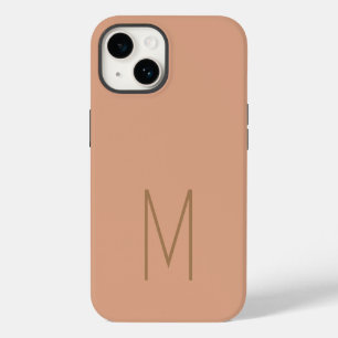 Coque Pour iPhone 14 Monogramme moderne initiale simple