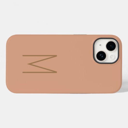 Coques Case-Mate iPhone Monogramme moderne initiale simple (Verso (horizontal))