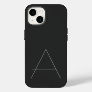 Coque Pour iPhone 14 Monogramme moderne initiale simple