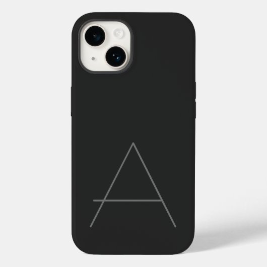 Coques Case-Mate iPhone Monogramme moderne initiale simple (Verso)