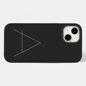 Coques Case-Mate iPhone Monogramme moderne initiale simple (Verso (horizontal))