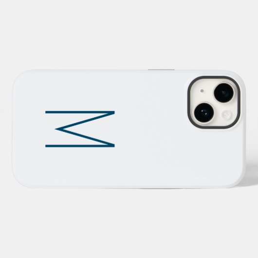 Coques Case-Mate iPhone Monogramme moderne initiale simple (Verso (horizontal))