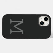 Coques Case-Mate iPhone Monogramme moderne initiale simple (Verso (horizontal))