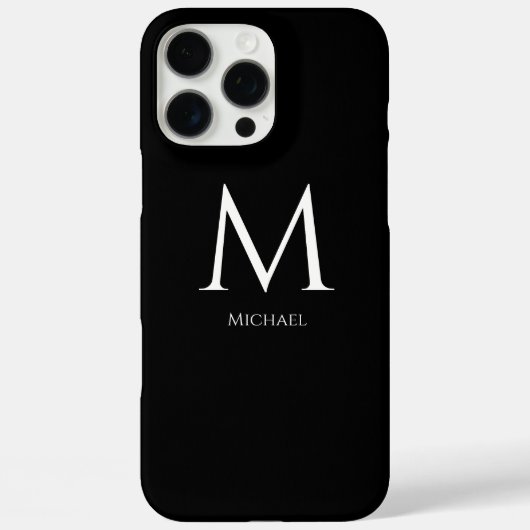 Coques Case-Mate iPhone Monogramme moderne minimal (Verso)