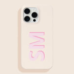 Coque iPhone 15 Pro Max Monogramme moderne minimaliste<br><div class="desc">Étui téléphonique simple et moderne Monogramme. Créez votre propre coque iphone personnalisé avec un nom initial personnalisé.</div>