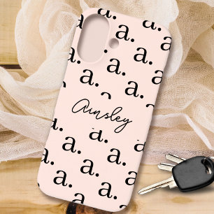 Coques iPhone 16 Monogramme moderne minimaliste contemporain