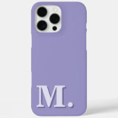 Coques Case-Mate iPhone Monogramme moderne minimaliste violet initial (Verso)