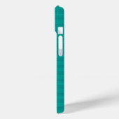 Coques Case-Mate iPhone Monogramme moderne Modèle Turquoise Bleu Vert rayu (Verso / Gauche)