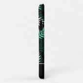 Coques Case-Mate iPhone Monogramme moderne Motif Feuille vert (Dos/Droite)