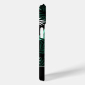 Coques Case-Mate iPhone Monogramme moderne Motif Feuille vert (Verso / Droite)