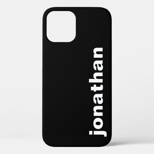Coques Case-Mate iPhone Monogramme Moderne Noir (Verso)