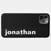 Coques Case-Mate iPhone Monogramme Moderne Noir (Dos (Horizontal))