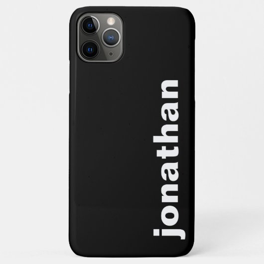 Coques Case-Mate iPhone Monogramme Moderne Noir (Dos)