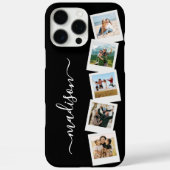 Coques Case-Mate iPhone Monogramme moderne Nom 5 Collage photo (Verso)