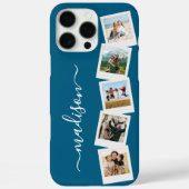 Coques Case-Mate iPhone Monogramme moderne Nom 5 Collage photo (Verso)