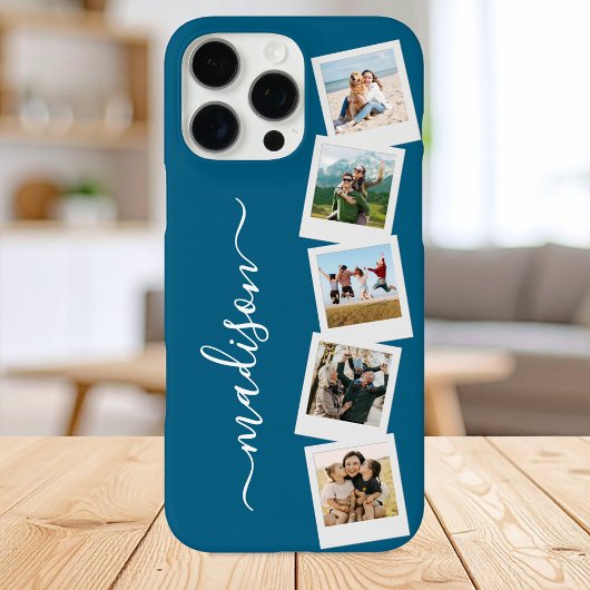 Coques Case-Mate iPhone Monogramme moderne Nom 5 Collage photo