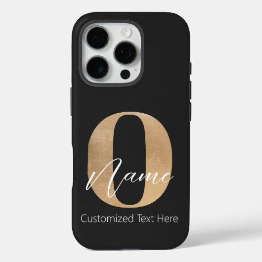 Coques Case-Mate iPhone Monogramme moderne O & Nom initial Personnalisé (Verso)