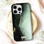 Coques iPhone 16 Pro Monogramme moderne Ombre Dusty Green & Gold Moody<br><div class="desc">Protégez votre téléphone avec élégance grâce à cet élégant coque iphone "Ethereal Mist", au design captivant et aux accents métalliques imitant. Parfait pour les amateurs de luxe et d'art moderne, ce coque est disponible pour de nombreux modèles iPhone et Samsung, offrant à la fois des options Barely There et Tough...</div>
