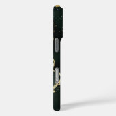 Coques Case-Mate iPhone Monogramme moderne Ombre Dusty Green & Gold Moody (Verso / Droite)
