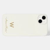 Coques Case-Mate iPhone Monogramme Moderne Or Écriture Script (Verso (horizontal))