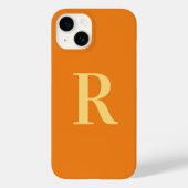 Coques Case-Mate iPhone Monogramme moderne Orange (Verso)