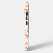 Coques Case-Mate iPhone Monogramme Moderne Orange Aquarelle Rainbow (Verso / Gauche)