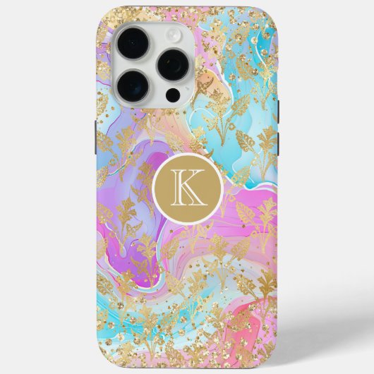 Coques Case-Mate iPhone Monogramme Moderne Parties scintillant Abstraite p (Verso)