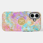 Coques Case-Mate iPhone Monogramme Moderne Parties scintillant Abstraite p (Verso (horizontal))