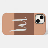 Coques Case-Mate iPhone Monogramme Moderne Peau Initiale Pastel (Verso (horizontal))