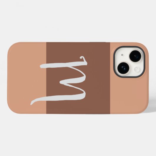 Coques Case-Mate iPhone Monogramme Moderne Peau Initiale Pastel (Verso (horizontal))