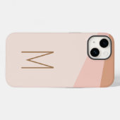 Coques Case-Mate iPhone Monogramme Moderne Plain Coque-Mate initial (Verso (horizontal))