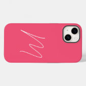 Coques Case-Mate iPhone Monogramme Moderne Plain Initiale Script Feminine (Verso (horizontal))
