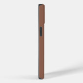 Coques Case-Mate iPhone Monogramme Moderne Plaine Initiale Brown Couleur O (Verso / Droite)