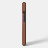 Coques Case-Mate iPhone Monogramme Moderne Plaine Initiale Brown Couleur O (Verso / Gauche)