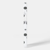 Coques Case-Mate iPhone Monogramme moderne Polka Point gris rose (Verso / Gauche)