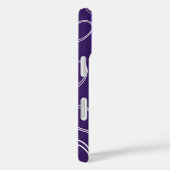 Coques Case-Mate iPhone Monogramme Moderne Rayure Amour Cœur Féminin (Verso / Droite)