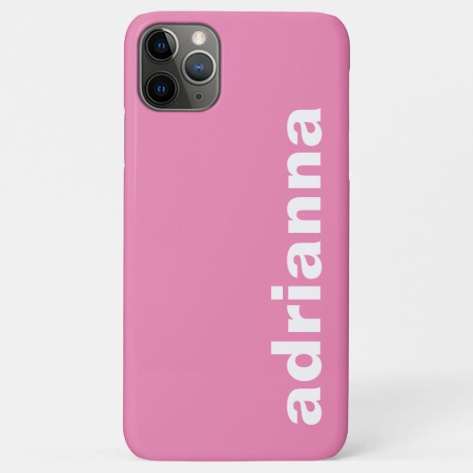 Coques Case-Mate iPhone Monogramme Moderne Rose (Dos)