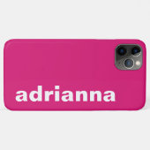 Coques Case-Mate iPhone Monogramme Moderne Rose Chaud (Dos (Horizontal))
