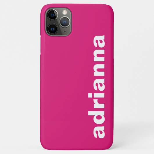 Coques Case-Mate iPhone Monogramme Moderne Rose Chaud (Dos)