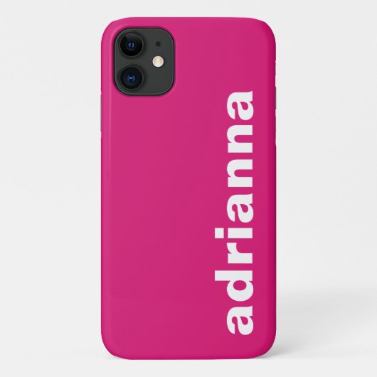 Coques Case-Mate iPhone Monogramme Moderne Rose Chaud (Dos)