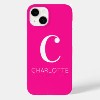 Monogramme moderne rose chaud
