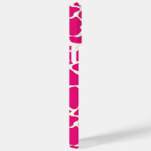 Coques Case-Mate iPhone Monogramme moderne rose et ivoire Giraffe Motif (Verso / Droite)